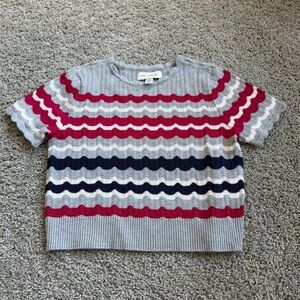 Free Assembly Short Sleeve Cropped Sweater Size Medium